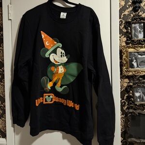 2025 Disneyworld Halloween Black and Orange Mickey Mouse Sweatshirt